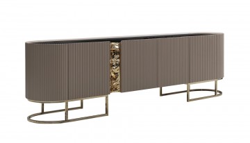 Model LYON, Stijlvol TV Kast Model met Gouden MeubelDesign