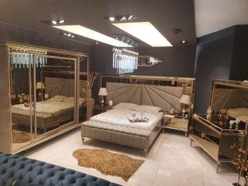 Model ASIYAN, Luxe Gespiegelde Interieur Slaapkamer 