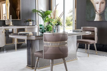 Woiss meubelen bentley luxueuze eettafel stoel 2