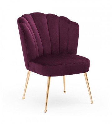 Woiss meubelen bolonia schelp stoel velvet