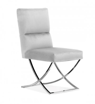 Woiss meubelen nercis wit fluwelen eetkamer stoel