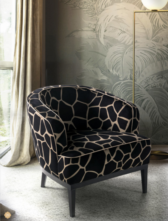 slim Pech palm 41 BETTY Italiaanse Luxe Patroon Stoffen Fauteuil - Losse fauteuils - Woiss  Meubels | Stijlvol Inrichten voor Luxe Interieur