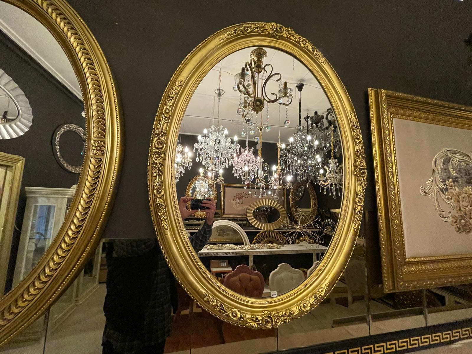 AVIGNON Goude Vintage Barok Spiegel - WOONACCESSOIRES - Woiss Meubels | Stijlvol Inrichten voor Luxe Interieur